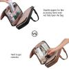 image:imageBAGSMART Toiletry Bag Travel Bag with Hanging Hook Waterresistant Makeup Cosmetic Bag Travel Organizer for Accessories Shampoo Fullsize Container Toiletries Black MediumBlack