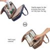 image:imageBAGSMART Toiletry Bag Travel Bag with Hanging Hook Waterresistant Makeup Cosmetic Bag Travel Organizer for Accessories Shampoo Fullsize Container Toiletries Black MediumBlue