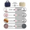 image:imageBAGSMART Toiletry Bag Travel Bag with Hanging Hook Waterresistant Makeup Cosmetic Bag Travel Organizer for Accessories Shampoo Fullsize Container Toiletries Black MediumBlue
