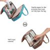 image:imageBAGSMART Toiletry Bag Travel Bag with Hanging Hook Waterresistant Makeup Cosmetic Bag Travel Organizer for Accessories Shampoo Fullsize Container Toiletries Black MediumTeal