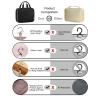image:imageBAGSMART Toiletry Bag Travel Bag with Hanging Hook Waterresistant Makeup Cosmetic Bag Travel Organizer for Accessories Shampoo Fullsize Container Toiletries Black MediumBlack