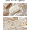 image:imageBAGSMART Travel Jewelry Case Jewelry Organizer Storage Roll Rings Necklaces Earrings Bracelets Brooches Watch Large Portable Light PinkABeige