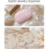image:imageBAGSMART Travel Jewelry Case Jewelry Organizer Storage Roll Rings Necklaces Earrings Bracelets Brooches Watch Large Portable Light PinkALight Pink