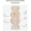 image:imageBAGSMART Travel Jewelry Case Jewelry Organizer Storage Roll Rings Necklaces Earrings Bracelets Brooches Watch Large Portable Light PinkALight Pink