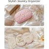 image:imageBAGSMART Travel Jewelry Case Jewelry Organizer Storage Roll Rings Necklaces Earrings Bracelets Brooches Watch Large Portable Light PinkANude Pink