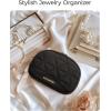 image:imageBAGSMART Travel Jewelry Case Jewelry Organizer Storage Roll Rings Necklaces Earrings Bracelets Brooches Watch Large Portable Light PinkBBlack