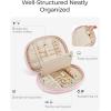 image:imageBAGSMART Travel Jewelry Case Jewelry Organizer Storage Roll Rings Necklaces Earrings Bracelets Brooches Watch Large Portable Light PinkBLight Pink