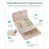 image:imageBAGSMART Travel Jewelry Case Organizer Roll Foldable Jewelry Case for JourneyRings Necklaces Earrings Bracelets Brooches Portable Travel Essentials PinkBlack