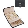 image:imageBAGSMART Travel Jewelry Case Organizer Roll Foldable Jewelry Case for JourneyRings Necklaces Earrings Bracelets Brooches Portable Travel Essentials PinkBlack