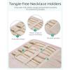 image:imageBAGSMART Travel Jewelry Case Organizer Roll Foldable Jewelry Case for JourneyRings Necklaces Earrings Bracelets Brooches Portable Travel Essentials PinkPink