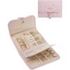image:imageBAGSMART Travel Jewelry Case Organizer Roll Foldable Jewelry Case for JourneyRings Necklaces Earrings Bracelets Brooches Portable Travel Essentials PinkPink