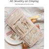 image:imageBAGSMART Travel Jewelry Organizer Case Foldable Jewelry Roll for Necklaces Earrings JourneyRings Bracelets Brooches Portable PinkAPink