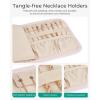 image:imageBAGSMART Travel Jewelry Organizer Case Foldable Jewelry Roll for Necklaces Earrings JourneyRings Bracelets Brooches Portable PinkBPink