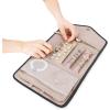 image:imageBAGSMART Travel Jewelry Organizer Case Foldable Small Jewelry Roll for Journey Rings Necklaces Earrings BraceletsMiniSoft PinkBlack
