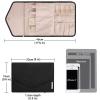 image:imageBAGSMART Travel Jewelry Organizer Case Foldable Small Jewelry Roll for Journey Rings Necklaces Earrings BraceletsMiniSoft PinkBlack