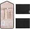 image:imageBAGSMART Travel Jewelry Organizer Case Foldable Small Jewelry Roll for Journey Rings Necklaces Earrings BraceletsMiniSoft PinkBlack