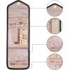 image:imageBAGSMART Travel Jewelry Organizer Case Foldable Small Jewelry Roll for Journey Rings Necklaces Earrings BraceletsMiniSoft PinkBlack