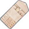 image:imageBAGSMART Travel Jewelry Organizer Case Foldable Small Jewelry Roll for Journey Rings Necklaces Earrings BraceletsMiniSoft PinkFlower Bird