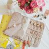 image:imageBAGSMART Travel Jewelry Organizer Case Foldable Small Jewelry Roll for Journey Rings Necklaces Earrings BraceletsMiniSoft PinkLight Pink