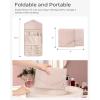 image:imageBAGSMART Travel Jewelry Organizer Case Foldable Small Jewelry Roll for Journey Rings Necklaces Earrings BraceletsMiniSoft PinkLight Pink