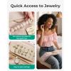image:imageBAGSMART Travel Jewelry Organizer Case Foldable Small Jewelry Roll for Journey Rings Necklaces Earrings BraceletsMiniSoft PinkPinkC