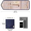 image:imageBAGSMART Travel Jewelry Organizer Case Foldable Small Jewelry Roll for Journey Rings Necklaces Earrings BraceletsMiniSoft PinkSmokey Blue