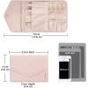 image:imageBAGSMART Travel Jewelry Organizer Case Foldable Small Jewelry Roll for Journey Rings Necklaces Earrings BraceletsMiniSoft PinkSoft Pink