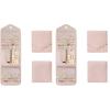 image:imageBAGSMART Travel Jewelry Organizer Case Foldable Small Jewelry Roll for Journey Rings Necklaces Earrings BraceletsMiniSoft PinkSoft Pink