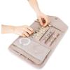 image:imageBAGSMART Travel Jewelry Organizer Case Foldable Small Jewelry Roll for Journey Rings Necklaces Earrings BraceletsMiniSoft PinkSoft Pink