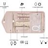 image:imageBAGSMART Travel Jewelry Organizer Case Foldable Small Jewelry Roll for Journey Rings Necklaces Earrings BraceletsMiniSoft PinkSoft Pink