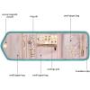 image:imageBAGSMART Travel Jewelry Organizer Case Foldable Small Jewelry Roll for Journey Rings Necklaces Earrings BraceletsMiniSoft PinkTeal
