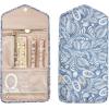 image:imageBAGSMART Travel Jewelry Organizer Case Foldable Small Jewelry Roll for Journey Rings Necklaces Earrings BraceletsMiniSoft PinkWhite Leaf