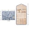 image:imageBAGSMART Travel Jewelry Organizer Case Foldable Small Jewelry Roll for Journey Rings Necklaces Earrings BraceletsMiniSoft PinkWhite Leaf