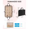image:imageBAGSMART Travel Jewelry Organizer Case Portable Jewelry Roll Bag Tanglefree Necklace Storage Foldable Transparent Pockets for Earrings Rings Bracelet Travel Essentials BlackBlack