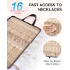 image:imageBAGSMART Travel Jewelry Organizer Case Portable Jewelry Roll Bag Tanglefree Necklace Storage Foldable Transparent Pockets for Earrings Rings Bracelet Travel Essentials BlackBlack