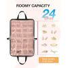 image:imageBAGSMART Travel Jewelry Organizer Case Portable Jewelry Roll Bag Tanglefree Necklace Storage Foldable Transparent Pockets for Earrings Rings Bracelet Travel Essentials BlackBlack