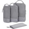 image:imageBAGSMART 6 Set 4 Set2 Set Compression Packing Cubes for Travel Lightweight Luggage Organizer Bags Durable Space Saver Bags Travel EssentialsGrey