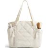image:imageBAGSMART Crush Tote Bag for Women 20L Puffer Work Tote with Zipper Travel Essentials Quilted Nurse Hospital BagBeige