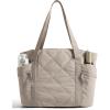image:imageBAGSMART Crush Tote Bag for Women 20L Puffer Work Tote with Zipper Travel Essentials Quilted Nurse Hospital BagCamel