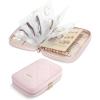 image:imageBAGSMART Jewelry Travel Case Ring Binder Storage Book with Clear Pockets Zippered Organizer for Necklace Earrings Rings Bracelet PinkPink