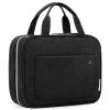 image:imageBAGSMART Toiletry Bag Travel Bag with Hanging Hook Waterresistant Makeup Cosmetic Bag Travel Organizer for Accessories Shampoo Fullsize Container Toiletries Black MediumBlack