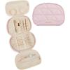 image:imageBAGSMART Travel Jewelry Case Jewelry Organizer Storage Roll Rings Necklaces Earrings Bracelets Brooches Watch Large Portable Light PinkALight Pink