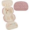 image:imageBAGSMART Travel Jewelry Case Jewelry Organizer Storage Roll Rings Necklaces Earrings Bracelets Brooches Watch Large Portable Light PinkANude Pink