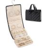 image:imageBAGSMART Travel Jewelry Case Organizer Large Capacity Foldable Jewelry Roll for Journey  Rings Necklaces Earrings Bracelets Fashion BlackBlack