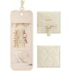 image:imageBAGSMART Travel Jewelry Case Organizer Roll Foldable Jewelry Case for JourneyRings Necklaces Earrings Bracelets Brooches Portable Travel Essentials PinkBeige