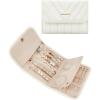 image:imageBAGSMART Travel Jewelry Organizer Case Foldable Jewelry Roll for Necklaces Earrings JourneyRings Bracelets Brooches Portable PinkABeige