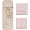 image:imageBAGSMART Travel Jewelry Organizer Case Foldable Jewelry Roll for Necklaces Earrings JourneyRings Bracelets Brooches Portable PinkBPink