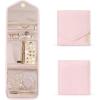 image:imageBAGSMART Travel Jewelry Organizer Case Foldable Small Jewelry Roll for Journey Rings Necklaces Earrings BraceletsMiniSoft PinkLight Pink