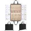 image:imageBAGSMART Travel Jewelry Organizer Case Portable Jewelry Roll Bag Tanglefree Necklace Storage Foldable Transparent Pockets for Earrings Rings Bracelet Travel Essentials BlackBlack