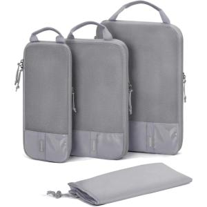 image:imageBAGSMART 6 Set 4 Set2 Set Compression Packing Cubes for Travel Lightweight Luggage Organizer Bags Durable Space Saver Bags Travel EssentialsGrey